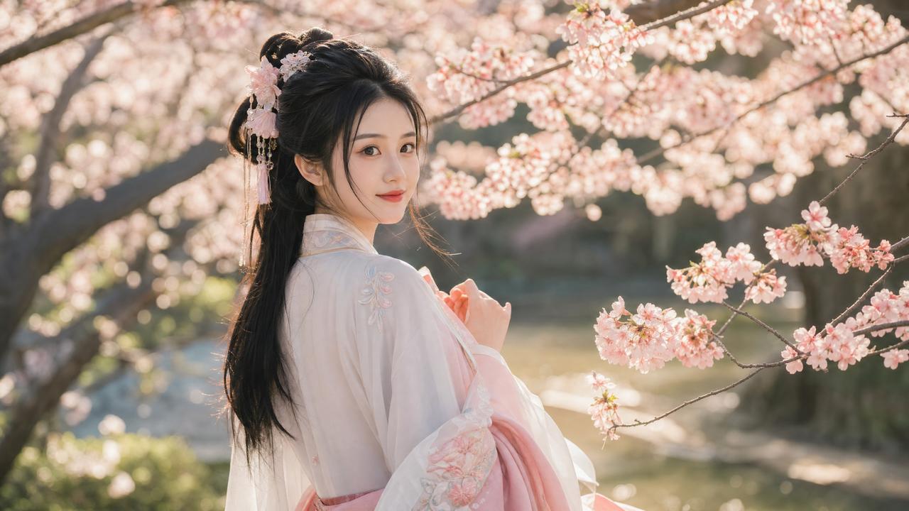 免费看片-免费看片传媒演示：春日汉服写真·古风与樱花的邂逅